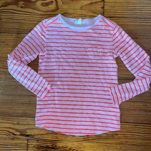 Crew Cuts Pink Striped Heart Shirt